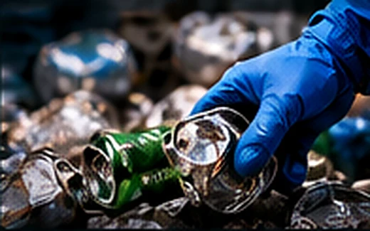 Conceptual illustration of aluminum recycling: collect